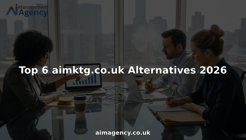 Marketing team reviews AI agency alternatives together