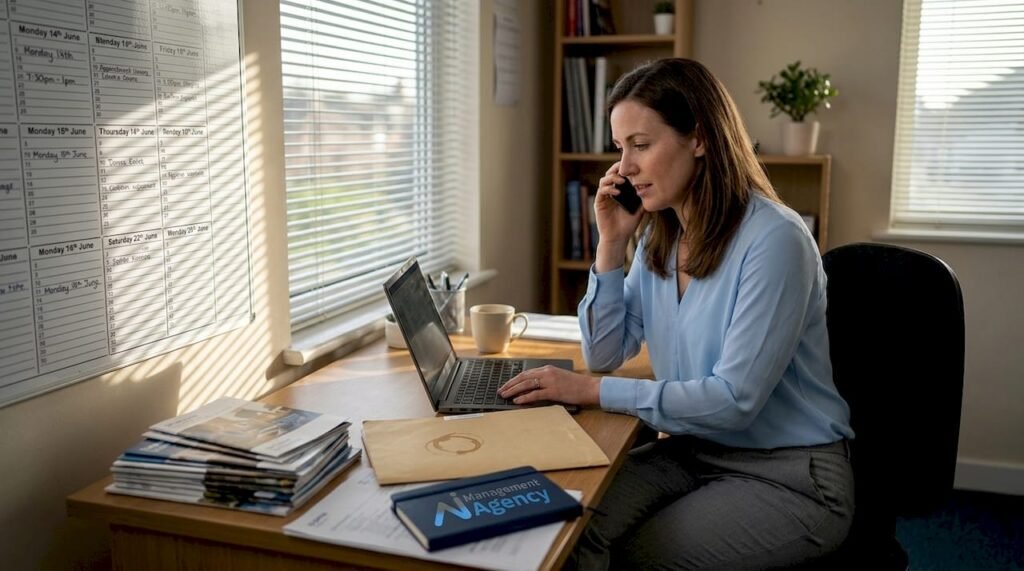 Professional booking sales appointments in small office