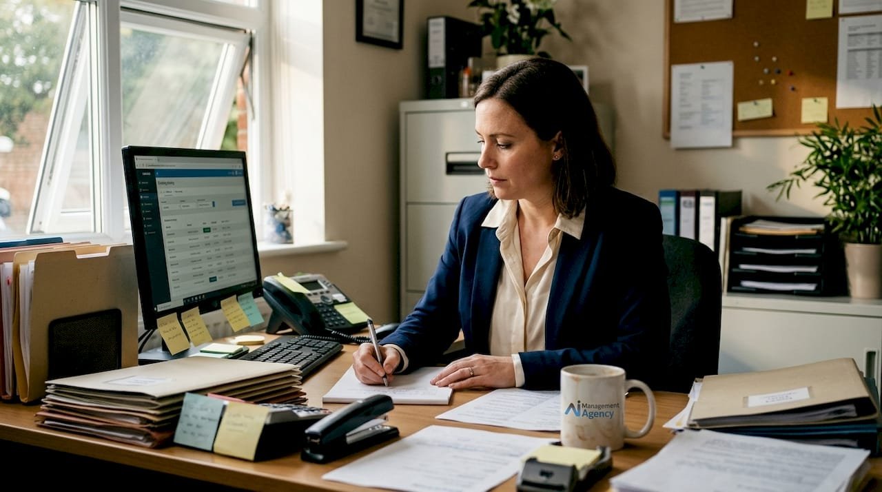 Hotel manager reviewing AI lead qualification