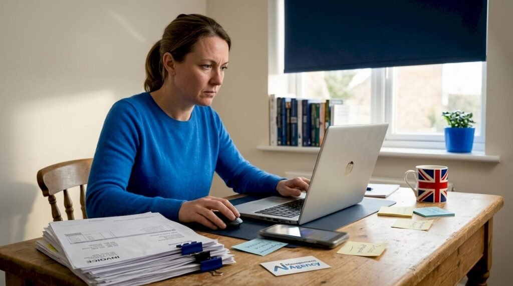 Owner using laptop for appointment setting