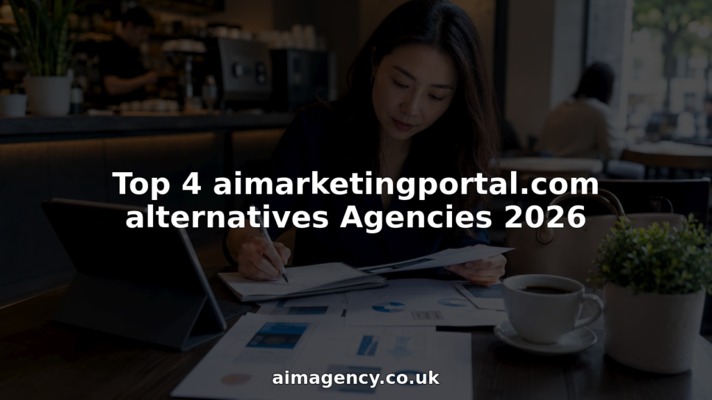 Marketing manager reviewing AI agency comparison documents